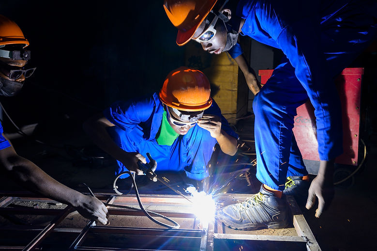 Welding Students at there Center for Champions