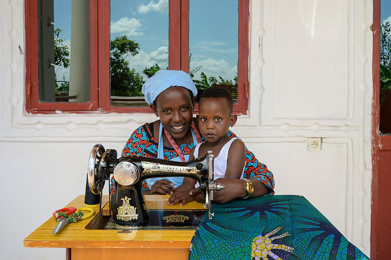 Solange, working at her home